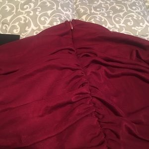 Fashion Nova Dresses - Fashion Nova ruched dress in burgundy Fashion Nova Dresses - Fashion Nova ruched dress in burgundy